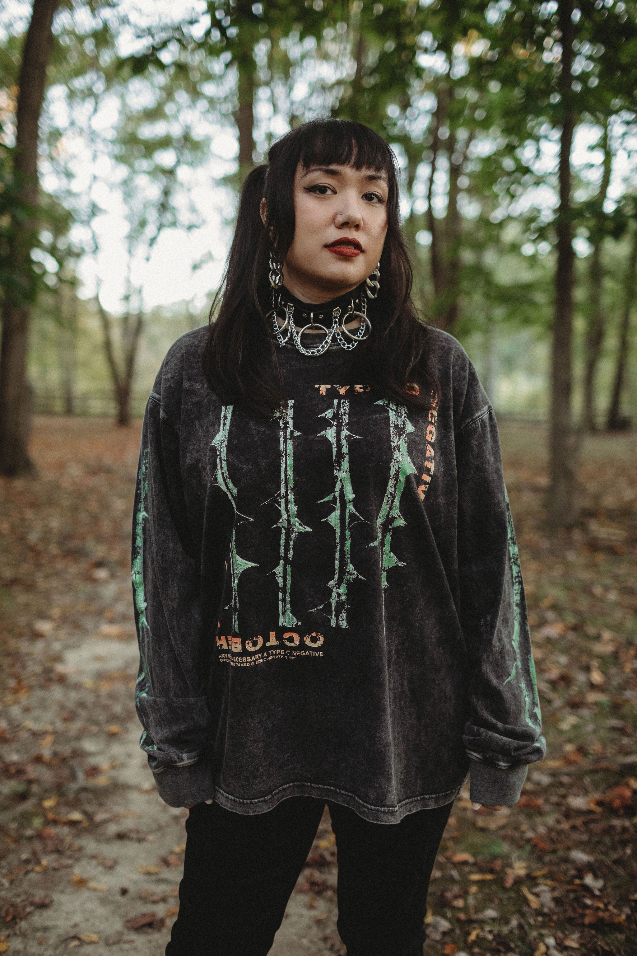 October Rust Long Sleeve T-Shirt Vintage Any Means Necessary Clothing