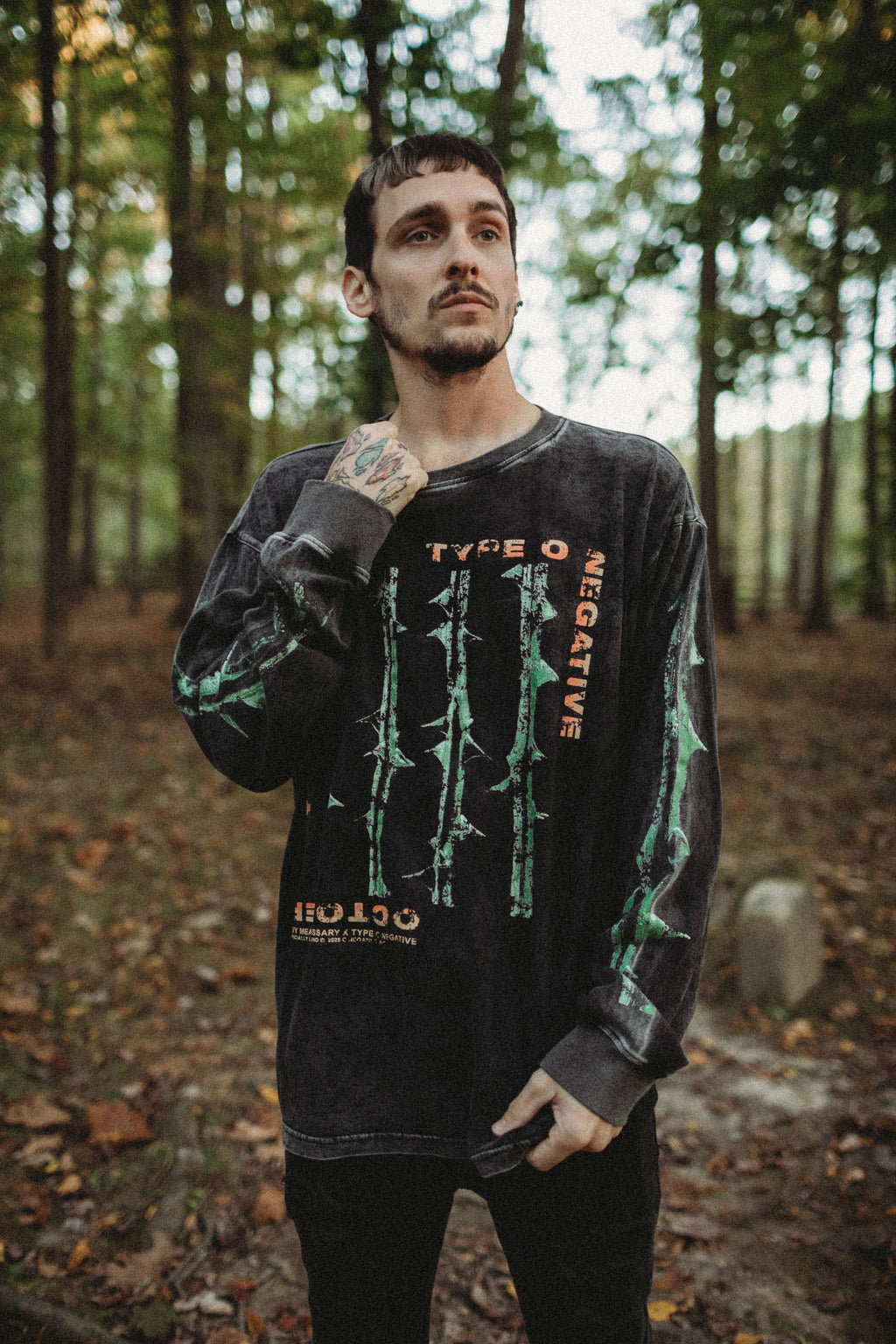 October Rust Long Sleeve T-Shirt Vintage Any Means Necessary Clothing