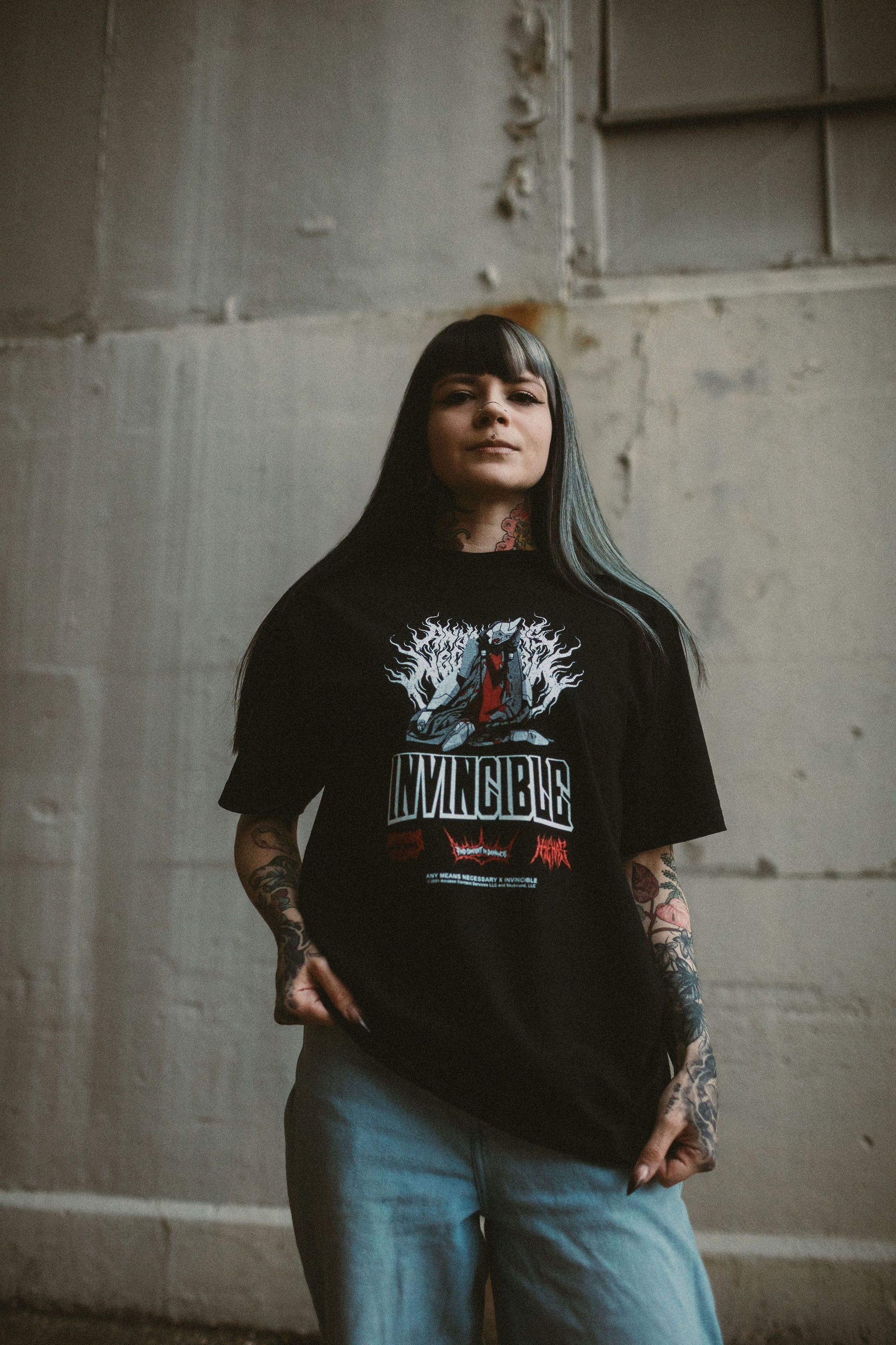 Neck Snap T-Shirt Any Means Necessary Clothing