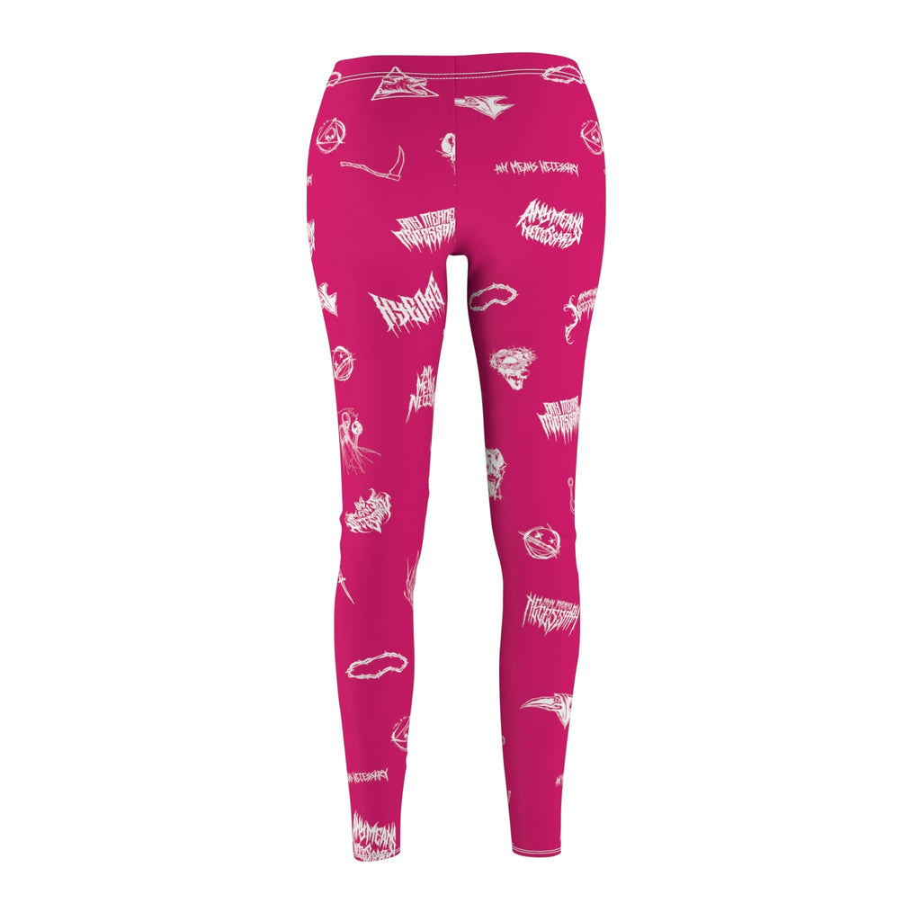 Wingbats Leggings Fuchsia Any Means Necessary Clothing