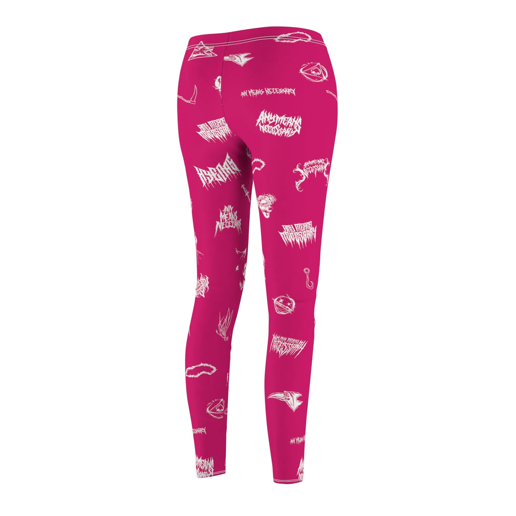 Wingbats Leggings Fuchsia Any Means Necessary Clothing