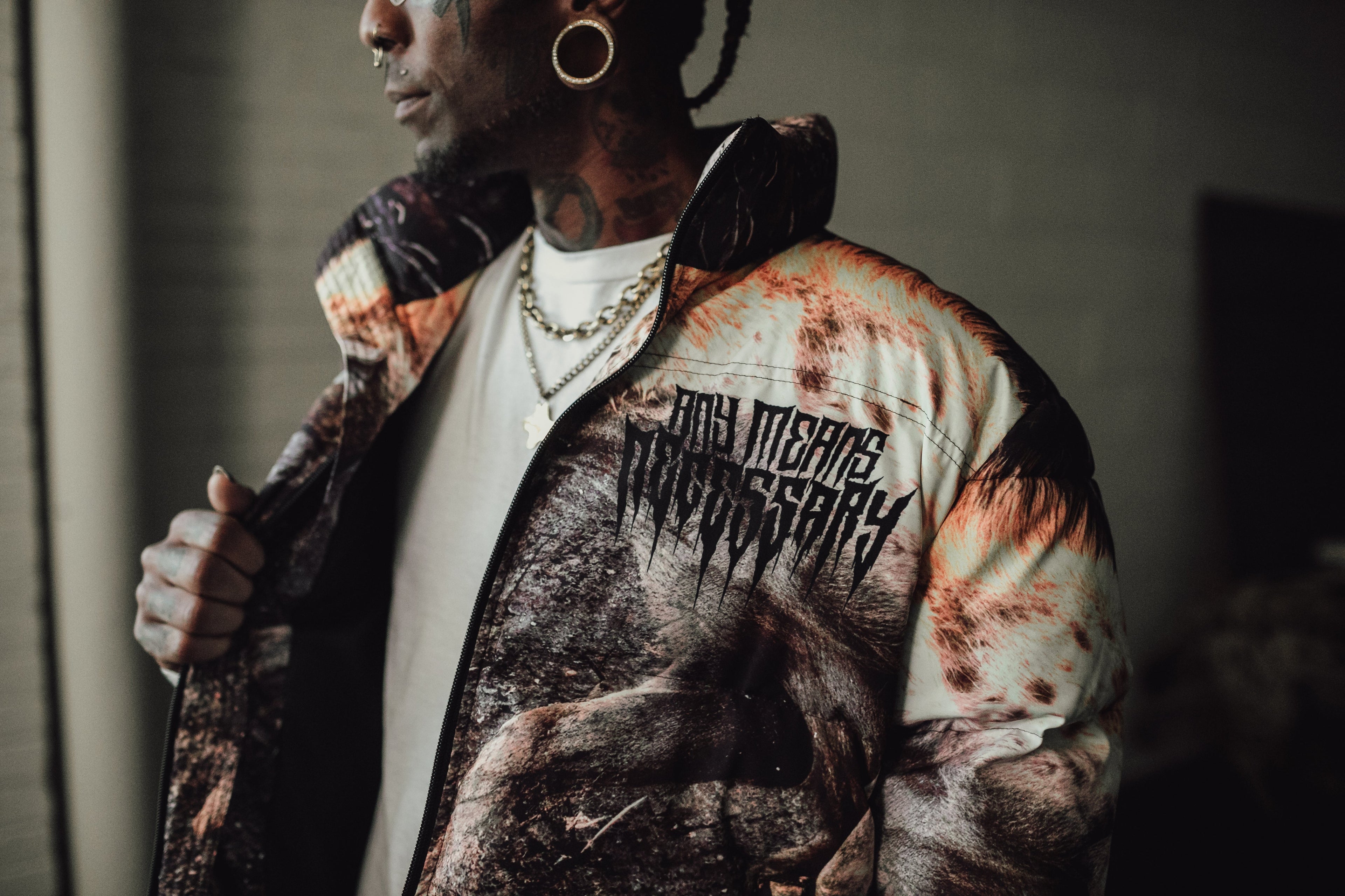 Last Stand Puffer Jacket Any Means Necessary Clothing