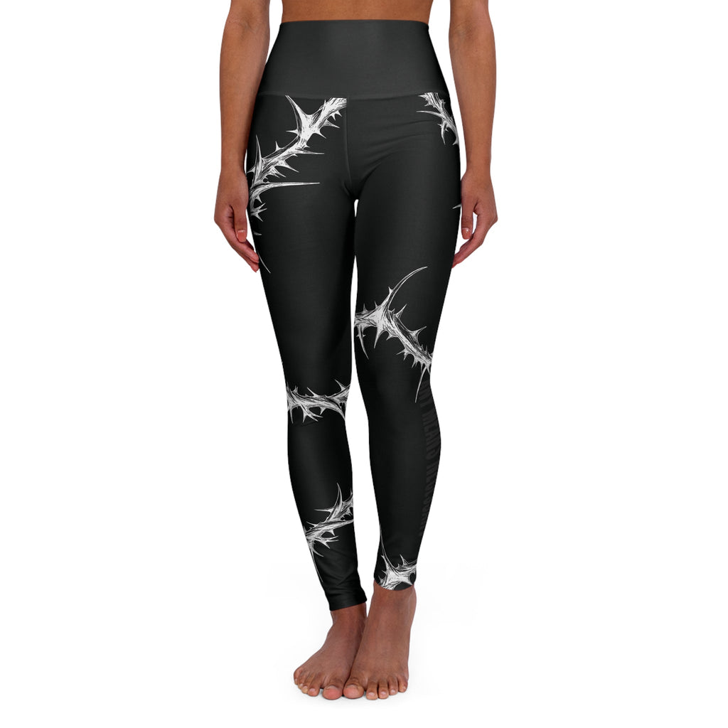 Spina Noctis High Waisted Yoga Leggings Any Means Necessary Clothing