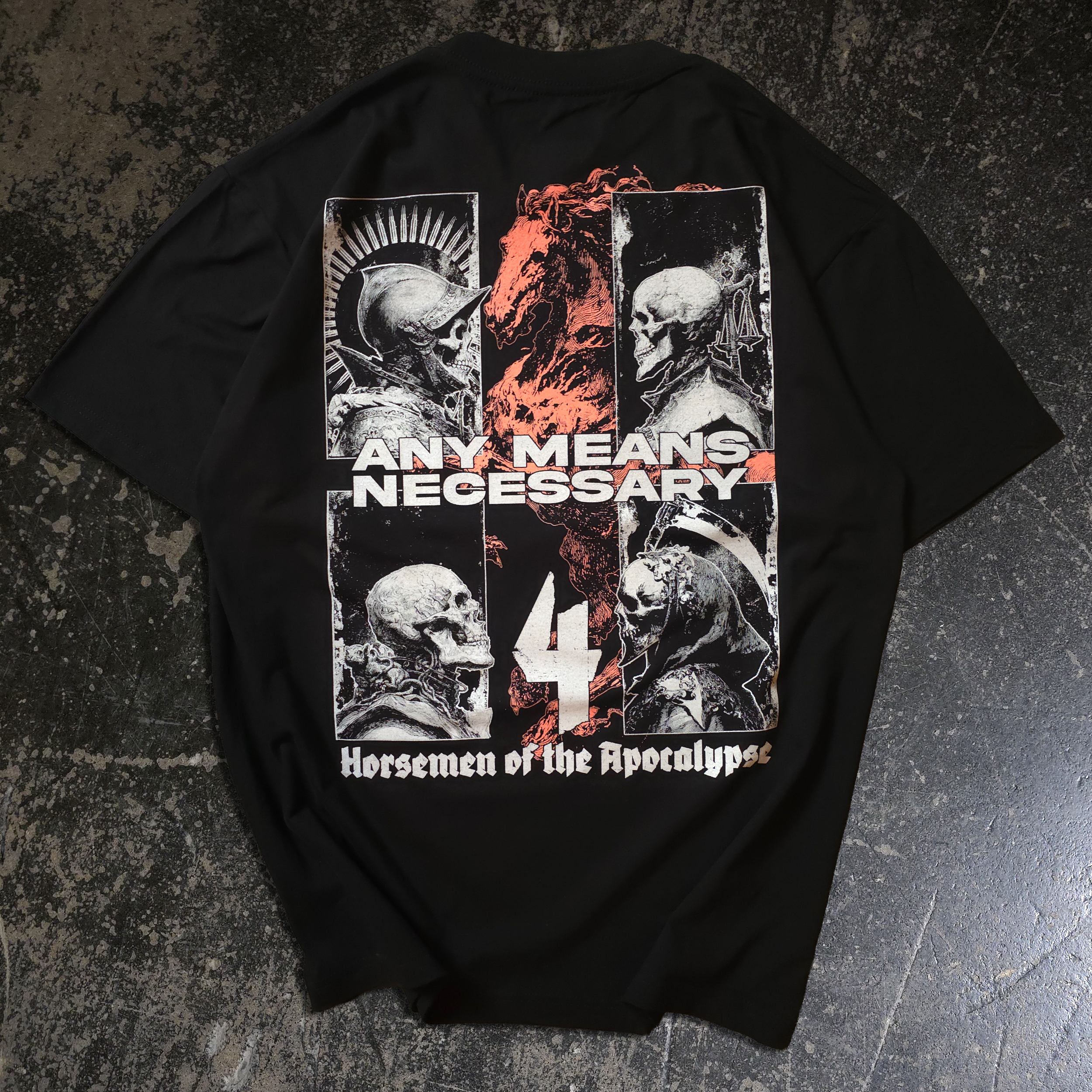 4 Horsemen T-Shirt Any Means Necessary Clothing