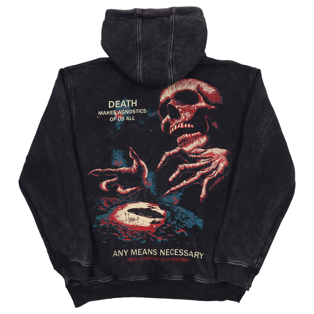 Agnostic Zip Up Hoodie Black Any Means Necessary Clothing