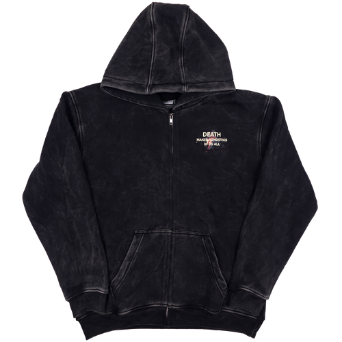 Agnostic Zip Up Hoodie Black Any Means Necessary Clothing