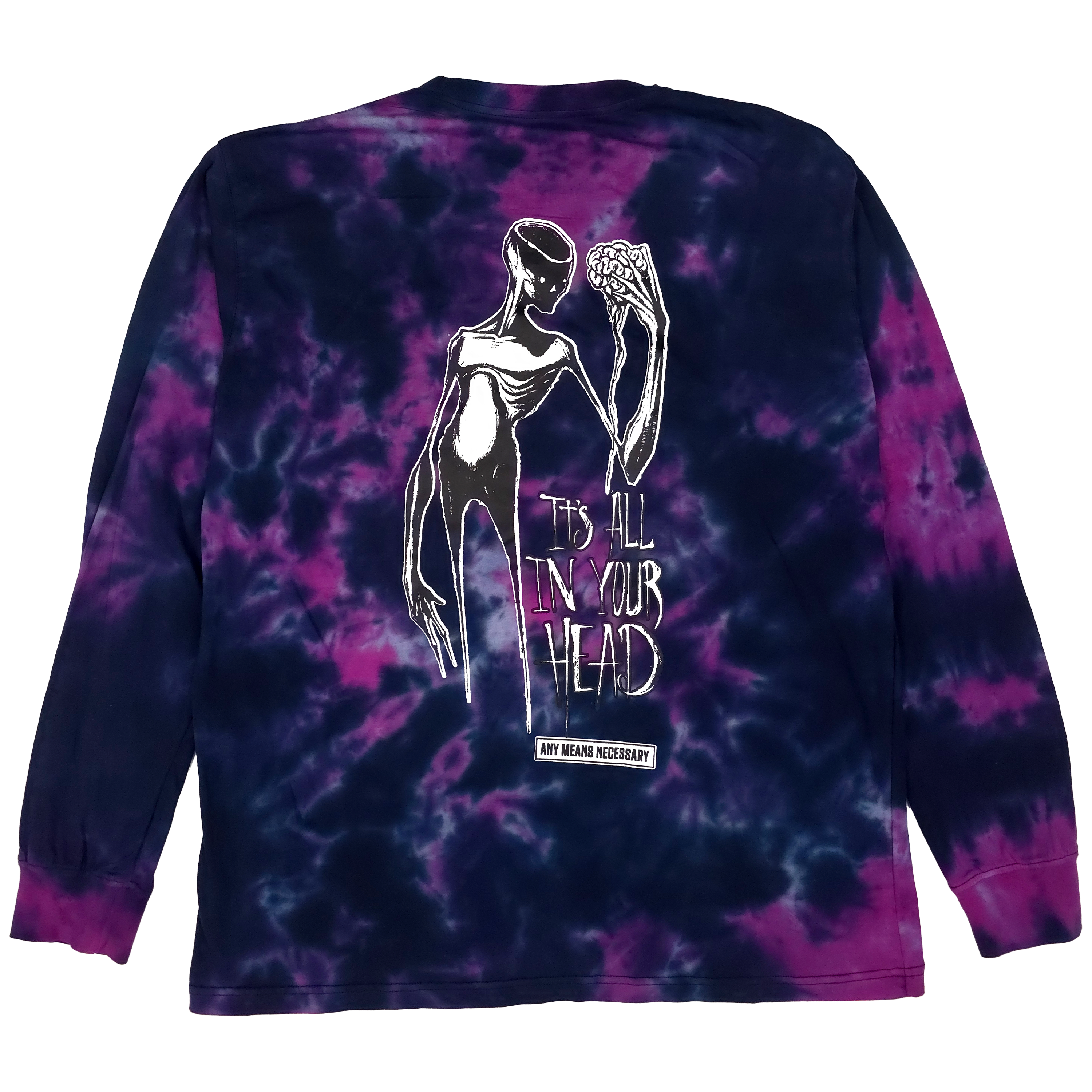 It's All In Your Head Long Sleeve T-Shirt Purple Any Means Necessary Clothing