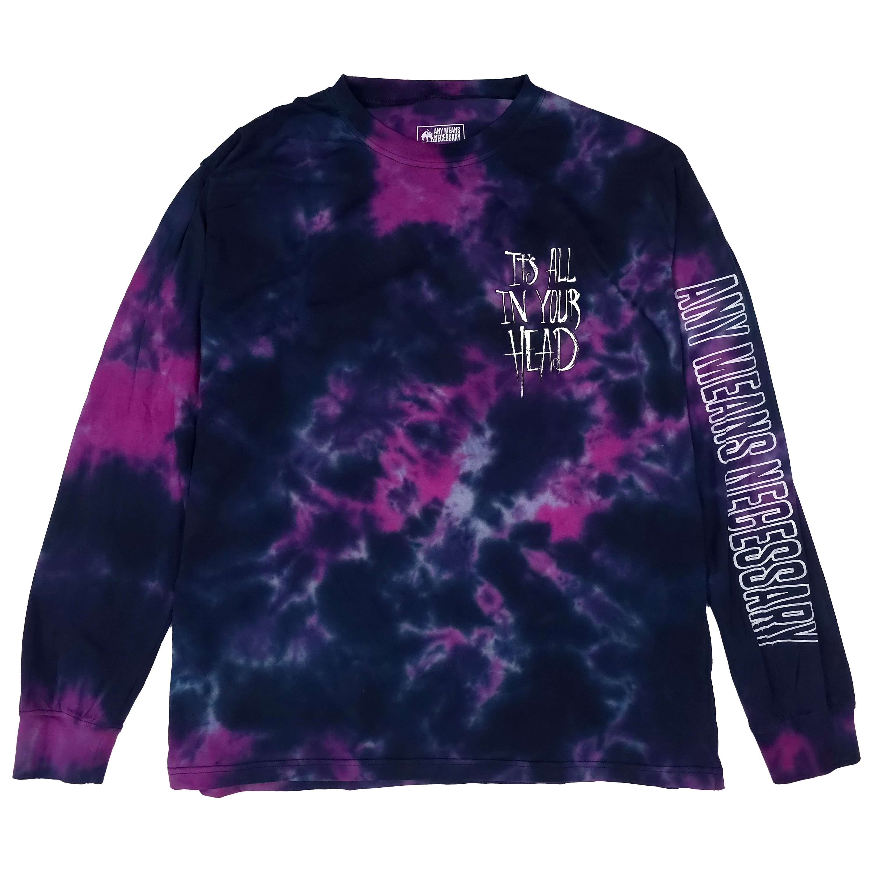 It's All In Your Head Long Sleeve T-Shirt Purple Any Means Necessary Clothing
