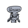 I'm Depressed Enamel Pin Any Means Necessary Clothing