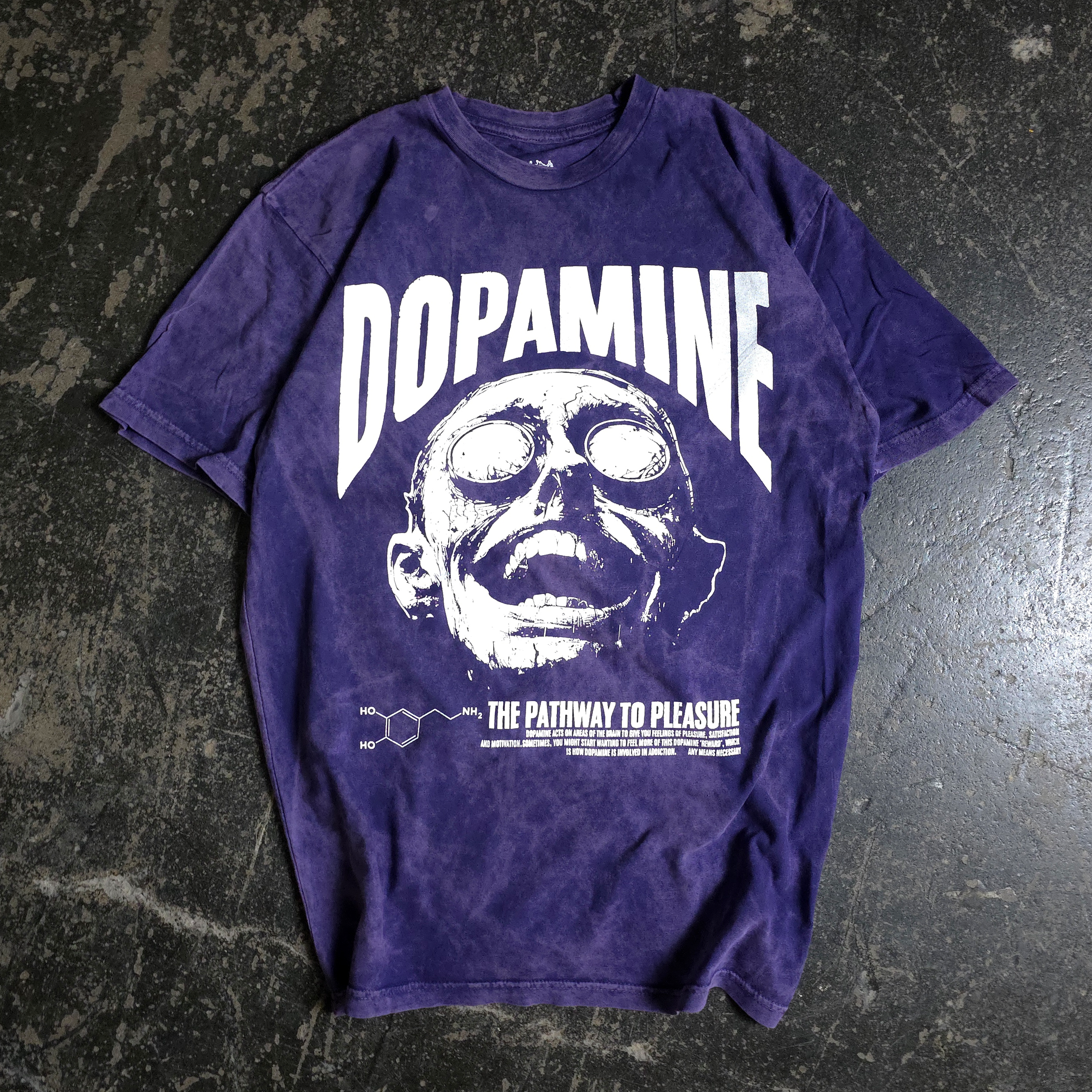 Dopamine T-Shirt Vintage Purple Any Means Necessary Clothing