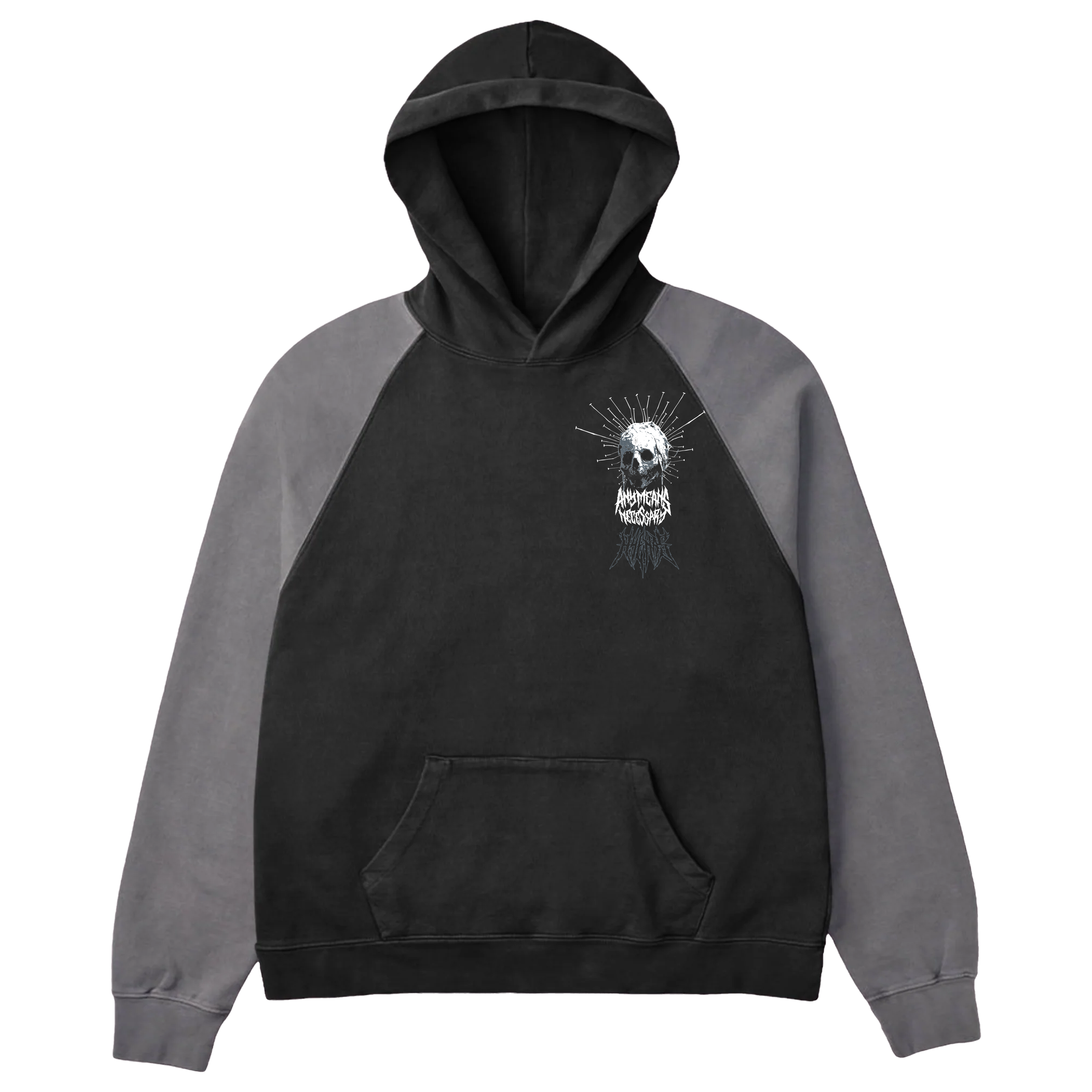 Empty Pullover Hoodie Black/Cement Any Means Necessary Clothing