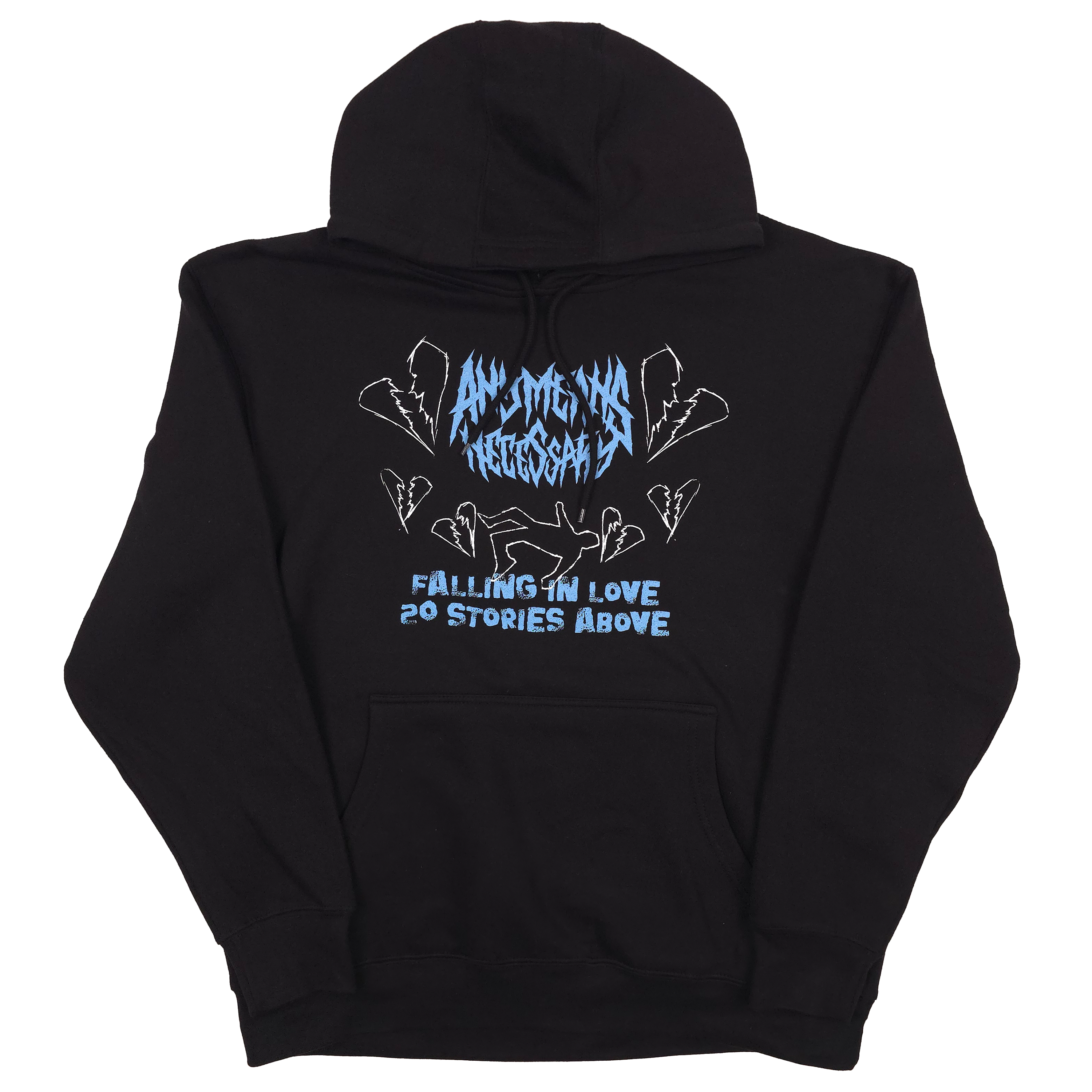 Falling in Love Pullover Hoodie Black Any Means Necessary Clothing
