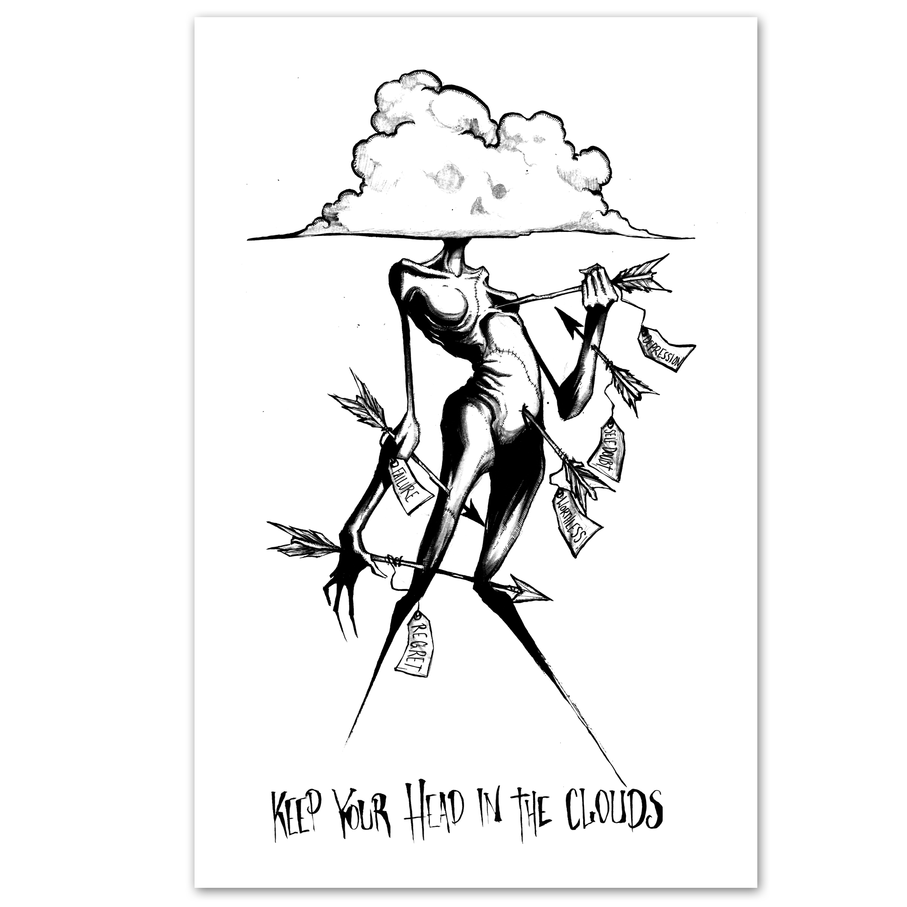 Head in the Clouds Print Any Means Necessary Clothing