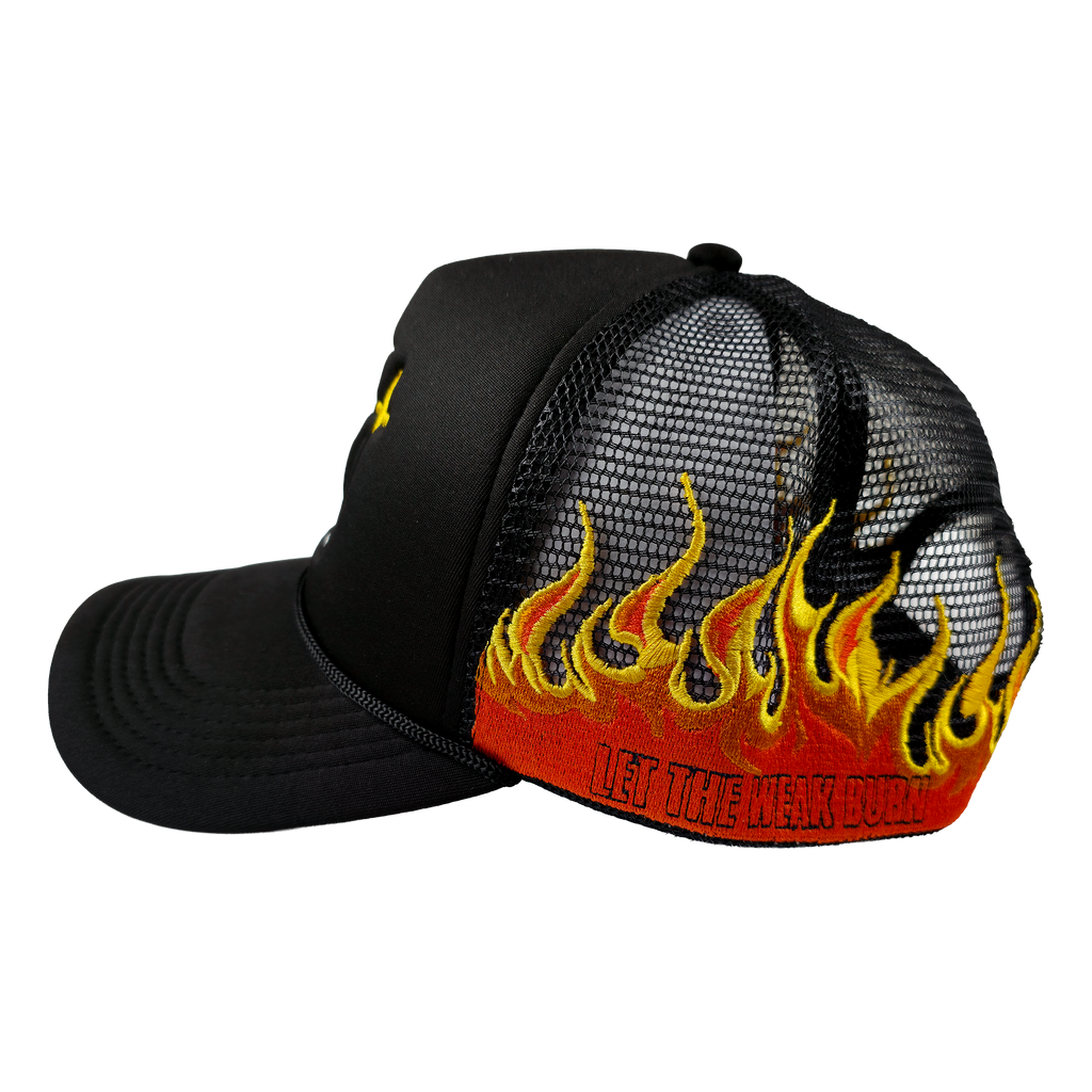 Let the Weak Burn Hat Any Means Necessary Clothing