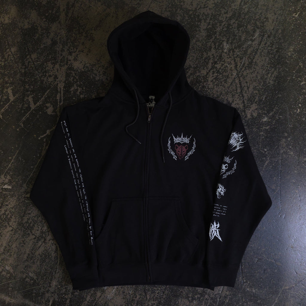 Mantra Zip Up Hoodie Any Means Necessary Clothing