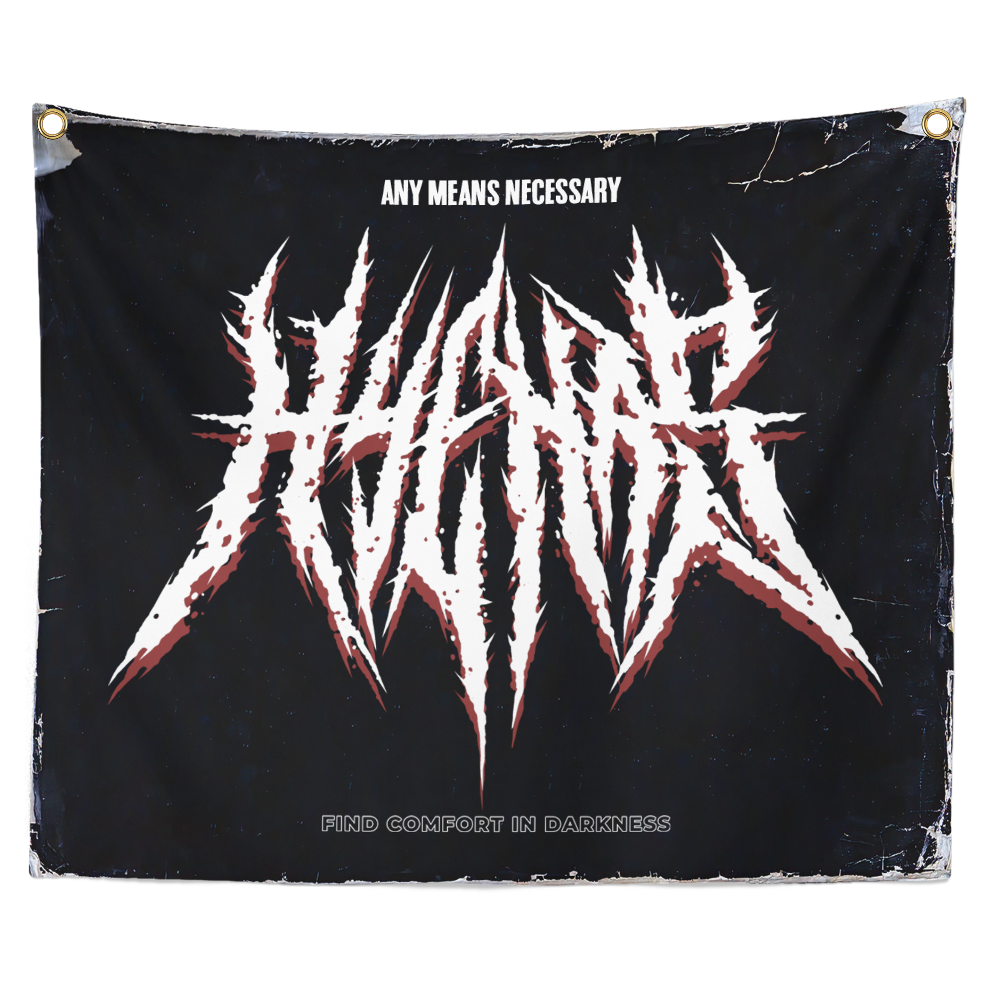 Metal Hyena Banner Any Means Necessary Clothing
