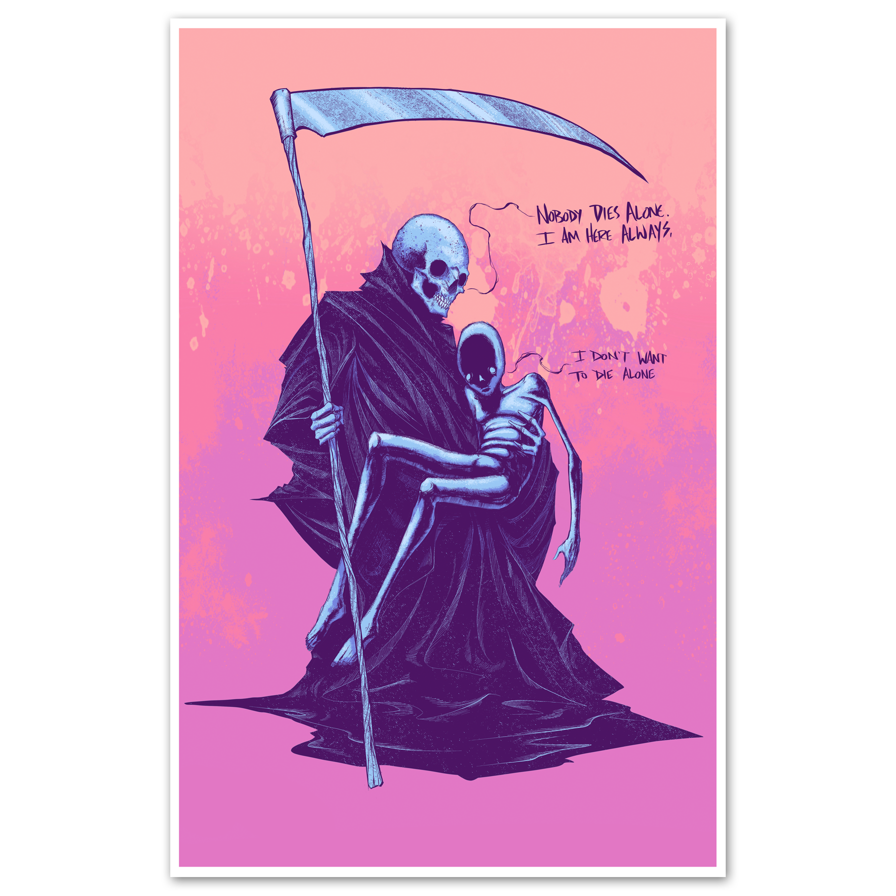 Nobody Dies Alone Print Any Means Necessary Clothing