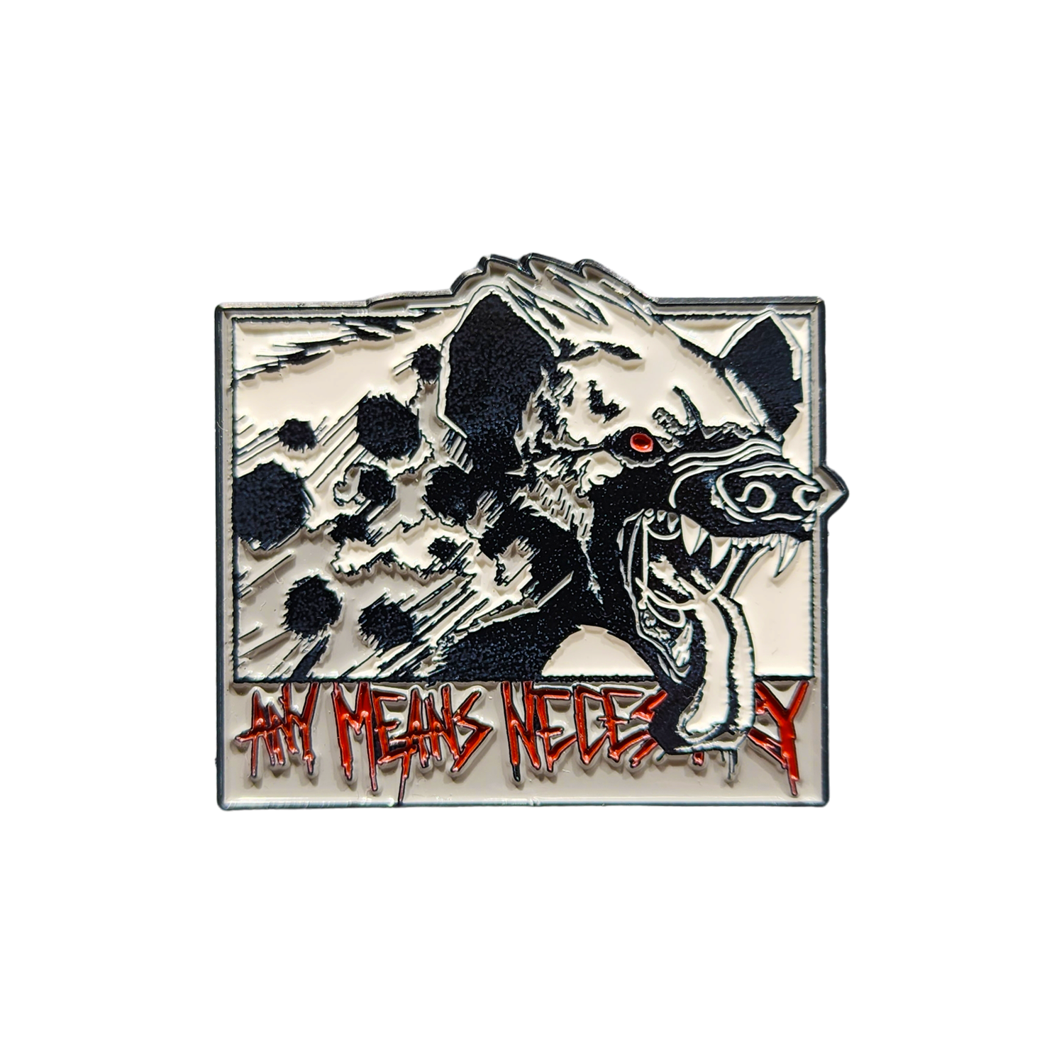 Snarl Enamel Pin Any Means Necessary Clothing