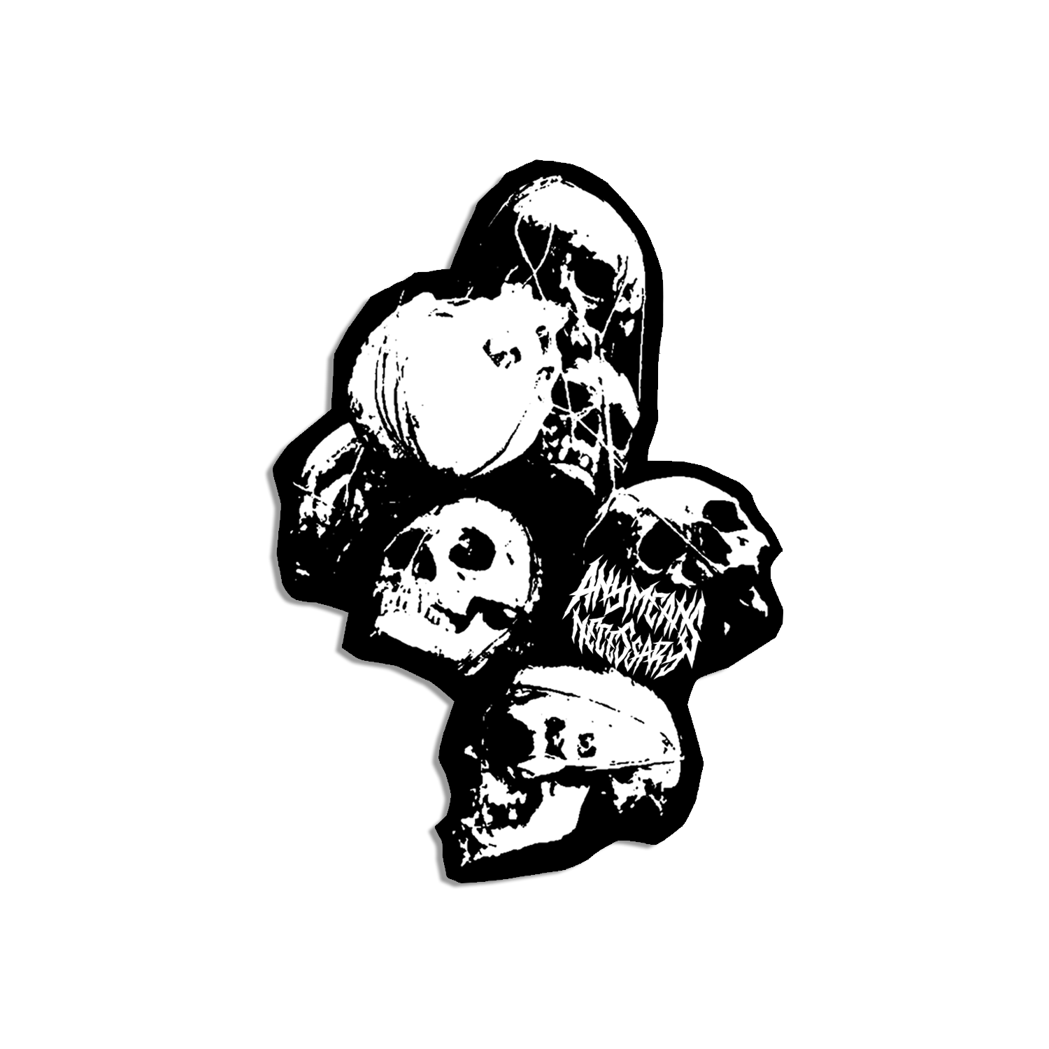 Skull Pile Sticker Any Means Necessary Clothing