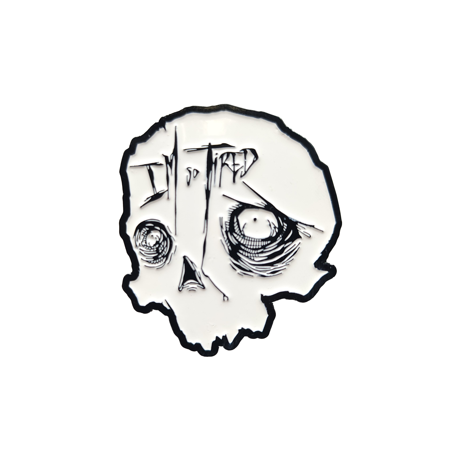 So Tired Enamel Pin Black Any Means Necessary Clothing