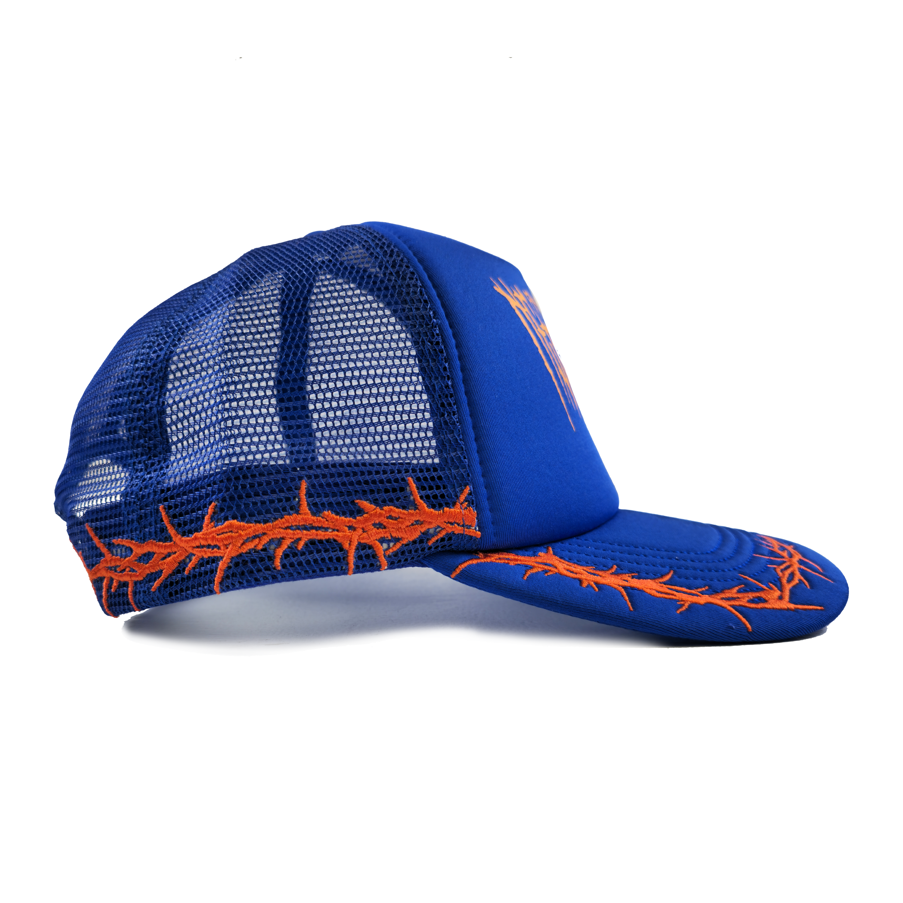 Thorns Trucker Hat Blue Any Means Necessary Clothing