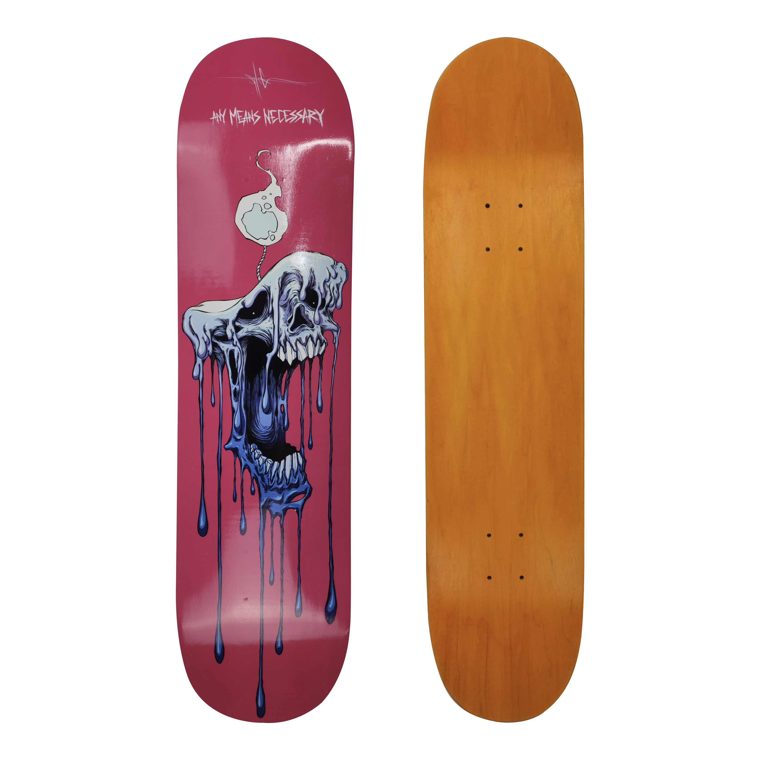 Wicked Out Skateboard Pink Any Means Necessary Clothing